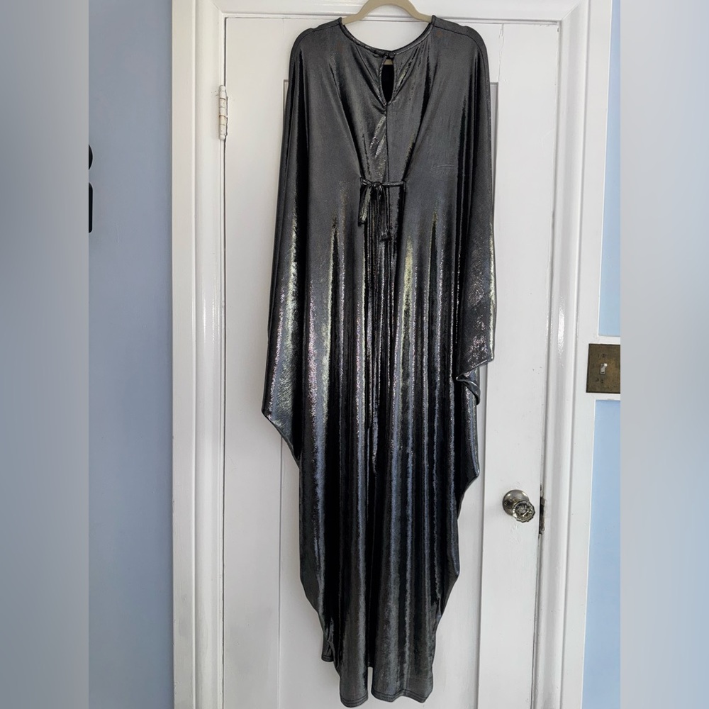 Smak Parlour 1970s Silver Batwing Caftan - Picture 11 of 11